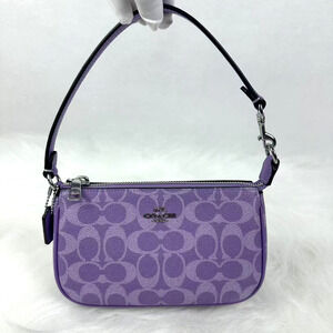 Coach Nolita 19 In Signature Canvas Shoulder Bag Wristlet CW426 Purple Iris NWT